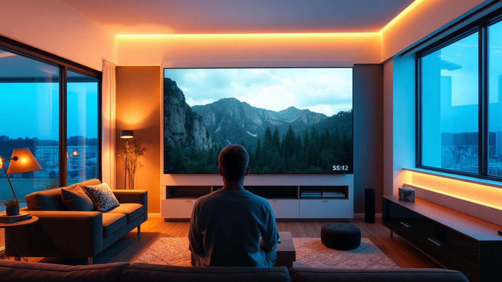 Wohnzimmer mit Fernseher
